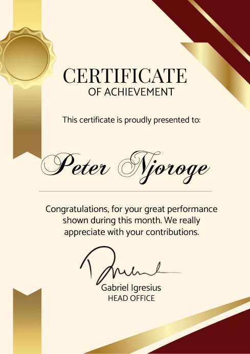 certificate